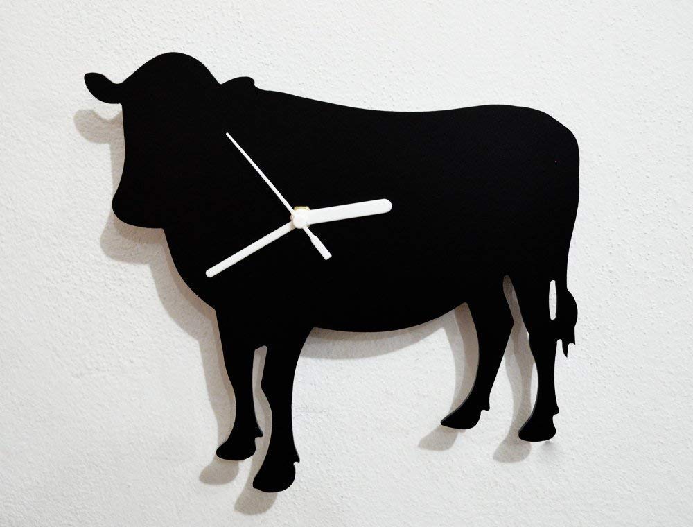 amazon com cow silhouette wall clock handmade amazon com