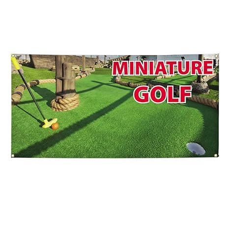 Amazon Com Vinyl Banner Sign Miniature Golf Business Miniature