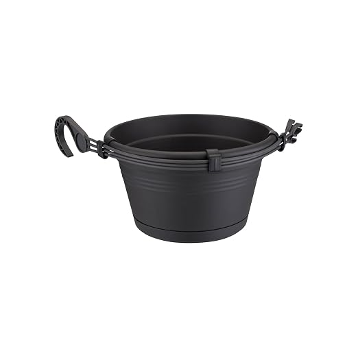 Elho Green Basics Hanging Basket Jardinera, 5.8 litros, Negro, 27 ...