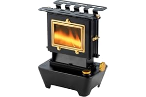 SENQI Camping Oil Lantern，Oil Lamp with Cooker Stove，Fuel Lamp for Outdoor，Portable Oil Lamp，Portable and Convenient for Heating and Cooking (Black)