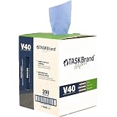 TaskBrand N-V040CGB Blue V40 Value Series Center Pull Wiper Sheets, All-Purpose Disposable Cleaning Towels, 10 x 11.5 Inches,