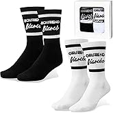 Yalucky Gifts for Couples 2 Paires Funny Novelty Socks for Women Men Engagement Anniversary Wedding Valentines Romantic Gifts