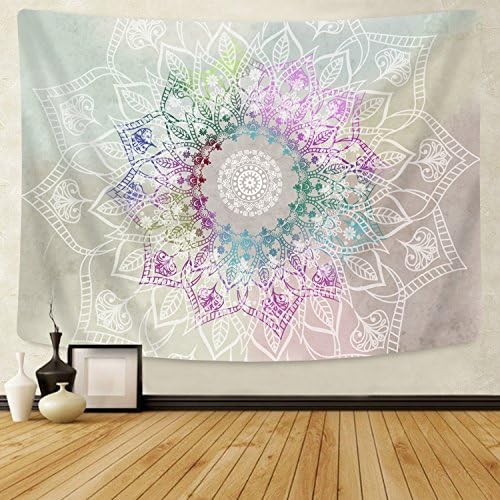 SENGE Tapestry Mandala Tapestry Wall Hanging Mandala Tapestries Indian Bedspread Picnic Wall Art Hippie Tapestry (59.1"X82.7", Colourful)