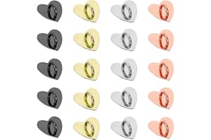Koceci 20 Pack Phone Charm Hook, Heart Hook, Adhesive Metal Phone Finger Grip Hook Cell Phone Ring, DIY Accessories for Phone