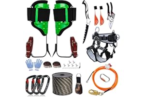 MITOJOSYEER Tree Climbing Spikes for Logging Adjustable Tree Climbing Gear Tree Climbing Kit for Climbers Logging Fruit Picking Hunting