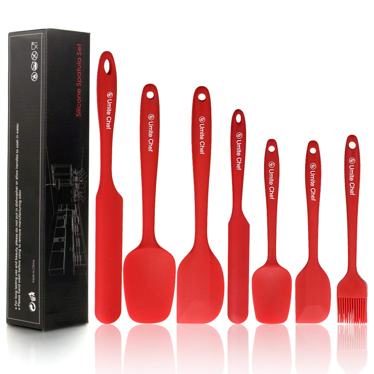 Silicone Spatula Set 7 Spatulas Silicone Heat Resistant Mini Rubber