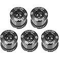 Chooee Double Chainring Bolts,M8 Steel Chain Ring Bolts Set Black
