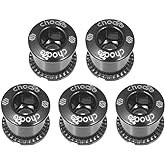 Chooee Double Chainring Bolts,M8 Steel Chain Ring Bolts Set Black