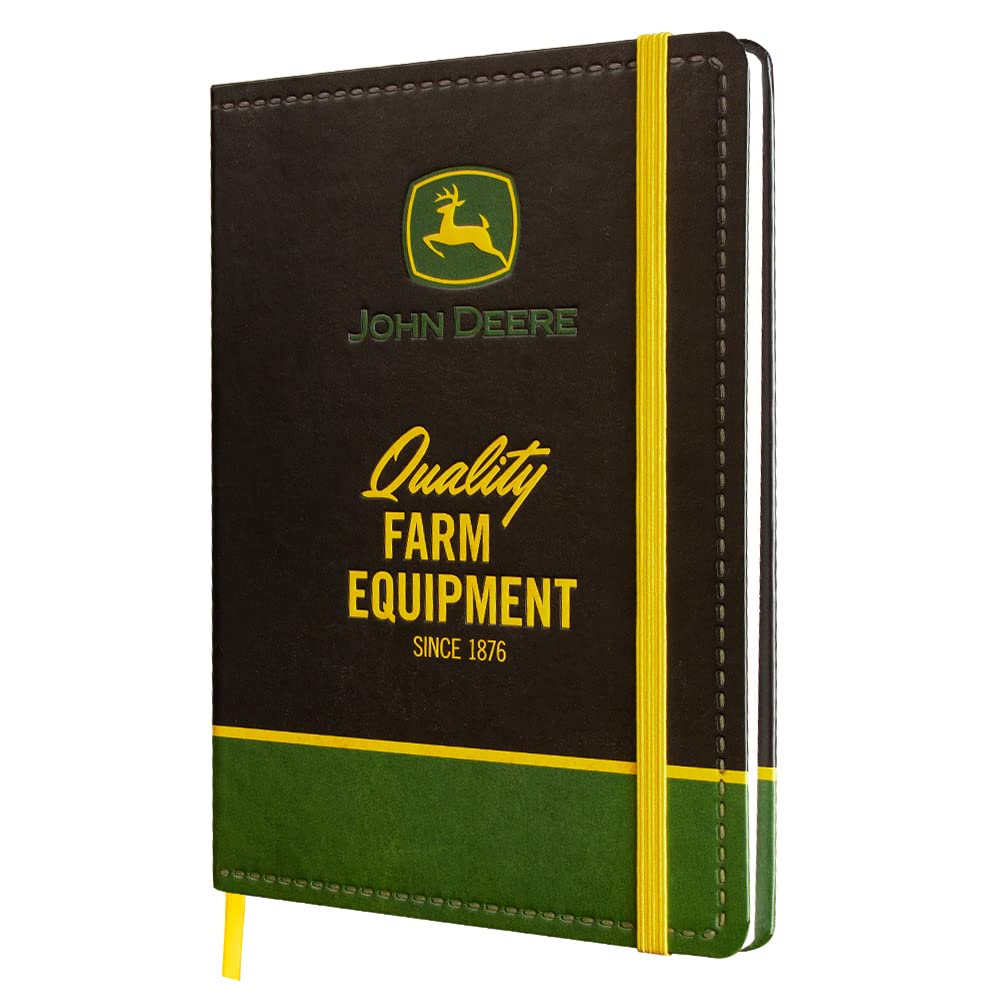 Nostalgic-Art Retro Notebook A5 John Deere - Farm Equipment Logo Black - Gift Idea for Tractor Fans Bullet Journal Dotted Vintage Design