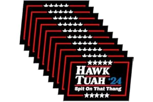 LIMECUTE 10 Pack Hawk Tush Spit on That Thing 2024 Parody Stickers Laptop Bumper Decal Window Waterproof Car Stickers