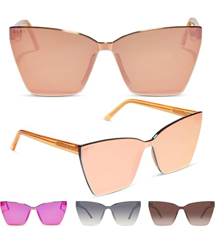 Amazon.com: DIFF Goldie Oversized Cat Eye Sunglasses for  display picture 1