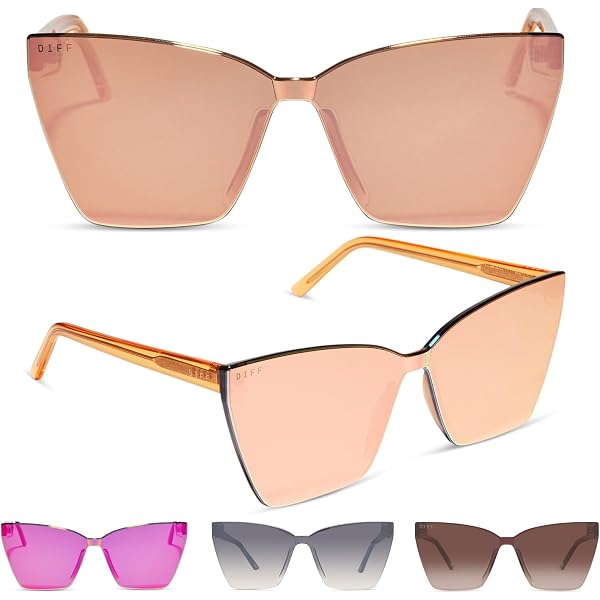 Amazon.com: DIFF Goldie Designer Frameless Oversized Cat Eye  display picture 3