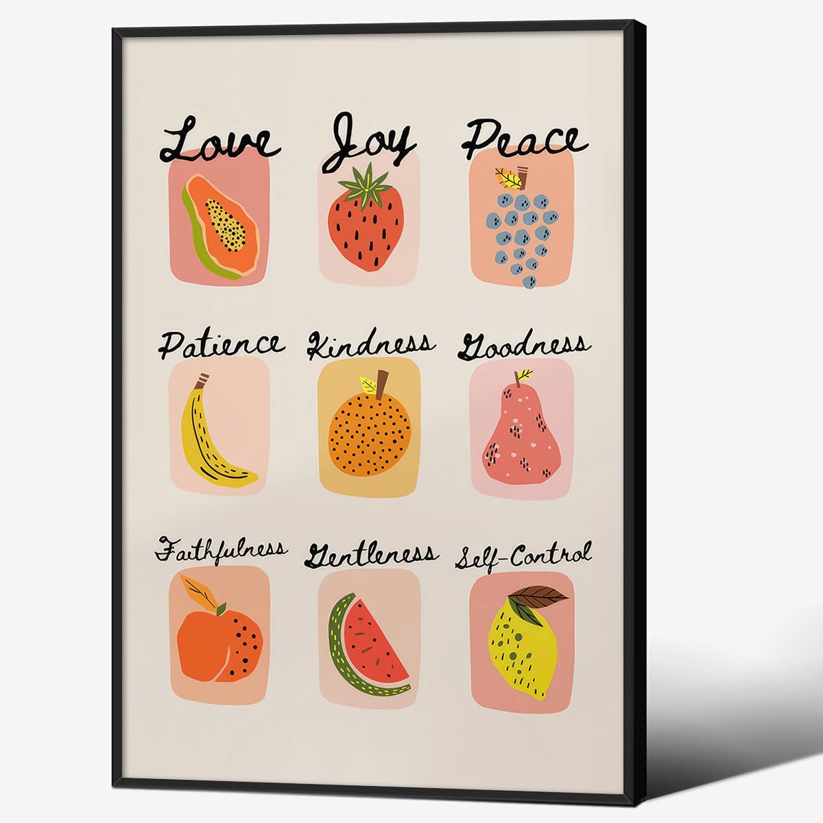 Trendy Fruit of The Spirit Wall Art Christian Bible