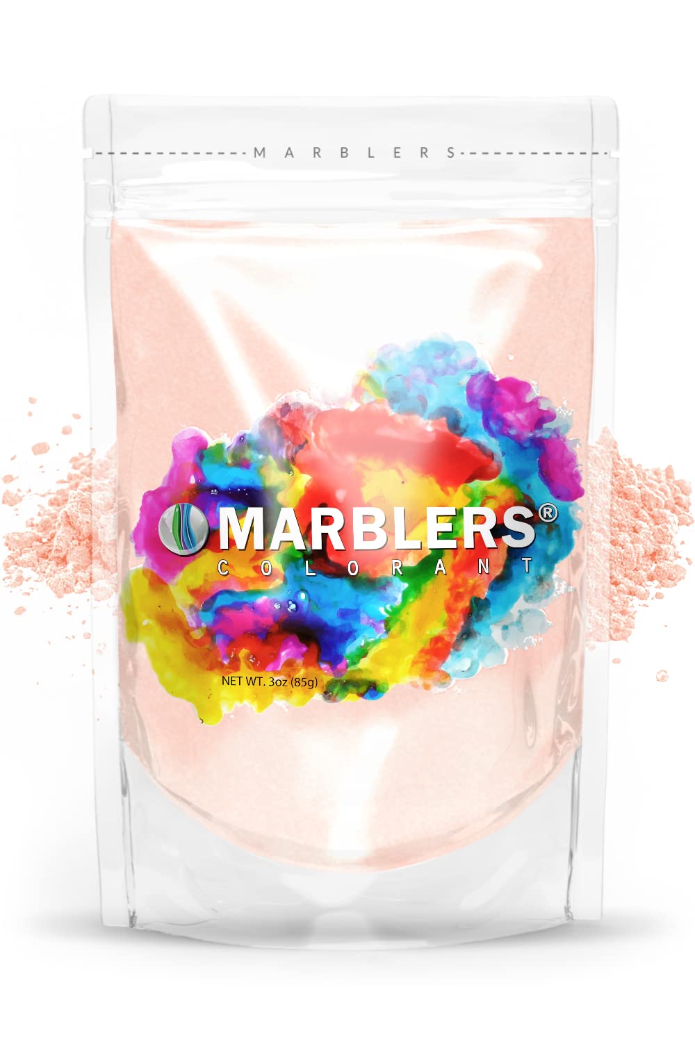 MARBLERS Orange Mica Powder [Peach] 3oz (85g) | Cosmetic Grade | Epoxy Resin Pigment | Dye | Non-Toxic, Vegan, Cruelty-Free | Lip Gloss, Nails, Body Butter | Bath Bomb, Candle & Soap Making