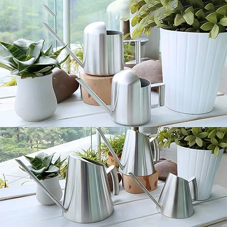 Amazon Co Jp Yoismo 水差し 園芸 じょうろ 小型ジョウロ ステンレス 園芸用品 鉢植え 水やり 散水用品 300ml 屋外庭園 園芸 ステンレス製 おしゃれ 如雨露 小型ジョウロ園芸用品 シルバー ホーム キッチン