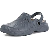 Womens Mens Fur Lined Clogs Waterproof Garden Shoes Winter Warm Fleece Lining Fuzzy House Home Slippers Indoor Outdoor Mules