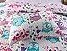 MarCielo 2 Piece Kids Bedspread Quilts Set Throw Blanket for Teens Boys Girls Bed Printed Bedding Coverlet, Twin Size, Purple Hoot (Twin)