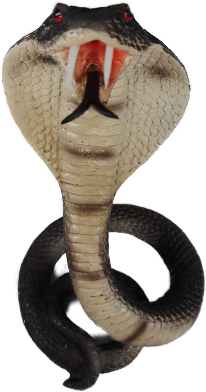Tierfiguren Kobra 15 X 9 Cm Schlange Reptil Konigskobra Natter Giftschlange Deko Cor 294 B Amazon De Spielzeug