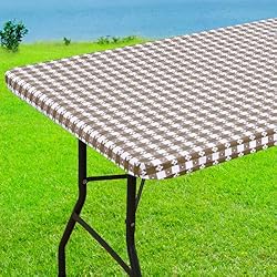 Spotjoy Rectangle Picnic Table Cloth, Waterproof