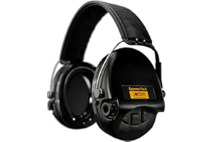 Sordin Supreme Pro-X Ear Defenders for Hunting & Shooting - Active & Electronic Ear Muffs - Leather Band & Gel Kits