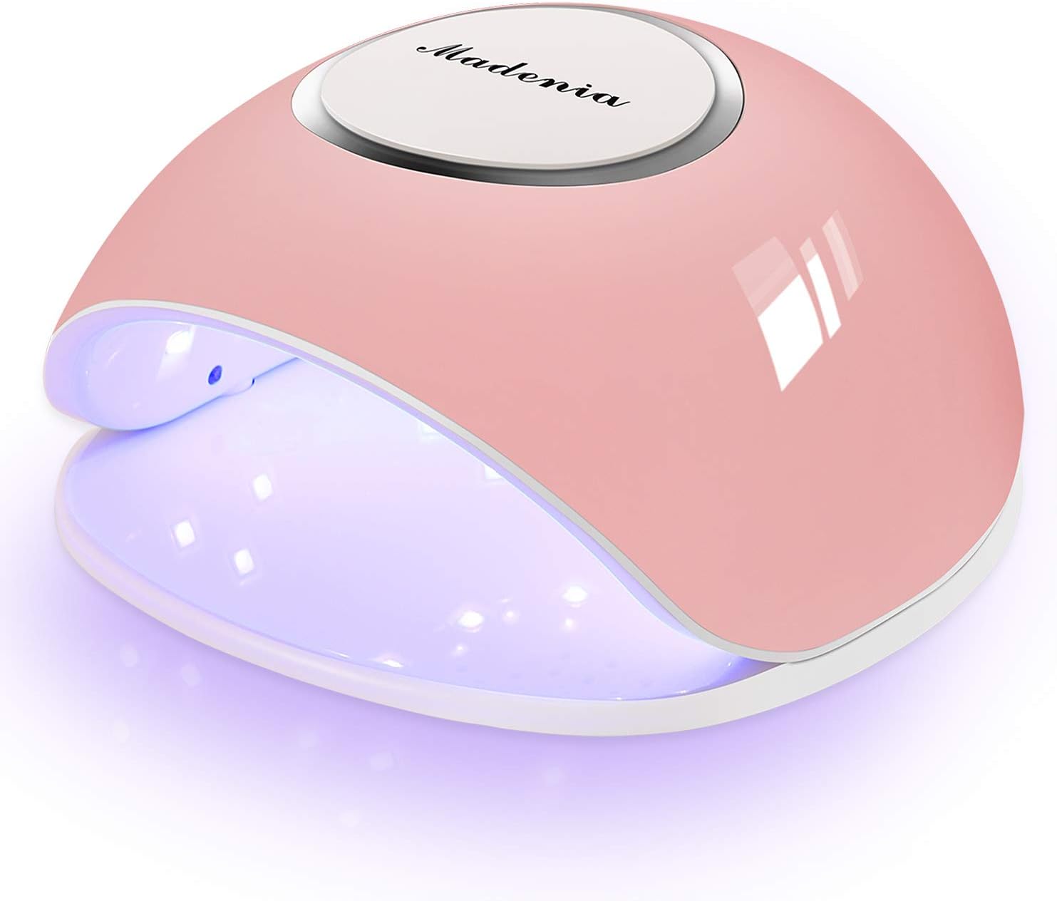UV LED Nail Lamp, UV Light for Gel Nails 48W Nail Dryer with 5 Timers, Auto Sensor, LCD Display, Low Heat Mode, Pink