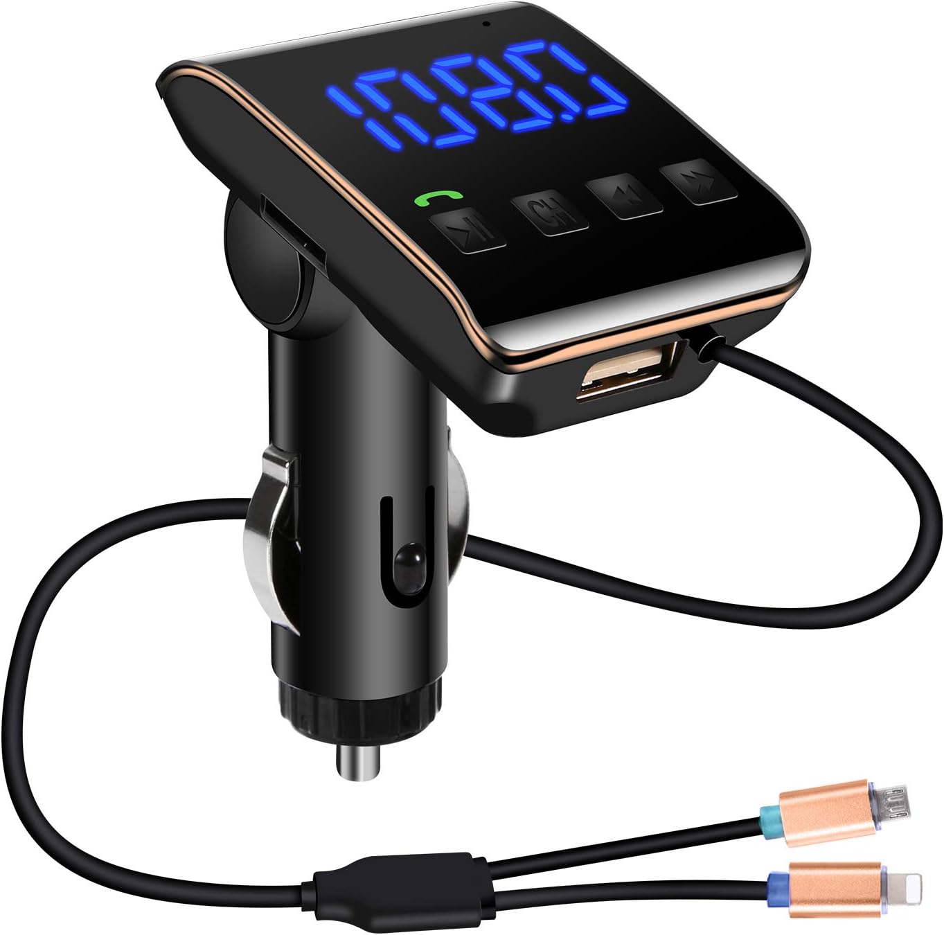 Adaptateur FM Bluetooth Pour Voiture - Transmetteur Audio Sans Fil Vers Autoradio