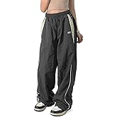 Xineicy Y2K Baggy Pants for Women Vintage Sweatpants Wide Leg Parachute Pants Hip Pop Cargo Pants