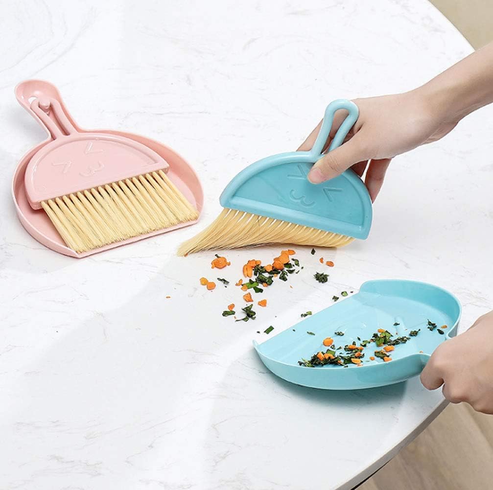 Dusenly Mini Dustpan and Brush Set Small Broom and Dustpan Cleaning Set