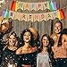 Highly Recommended Happy Birthday Burlap Banner - Multicolored Tassels Design Colorful Ribbon For Kid Baby Adults Birthday Party Decorations