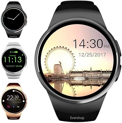 Bluetooth Smart Watch, Evershop 1.5 inches IPS Round Touch Screen ...