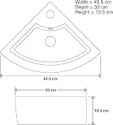 Home Supplies Wall Mounted Ceramic Bathroom Basin 13.5x43.5x32 White view 4