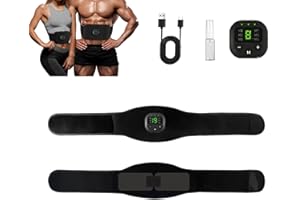 Muscle Fitness AB Belt,6 Modes & 19 Intensity, Firming & Strengthening Workout Adjustable Toning Belt for Abs, Arms, Suitable