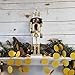 Christmas Holiday Wooden Nutcracker Figure African Soldier King with Traditional Gold and White Glitter Uniform Jacket, Boots, and Crown with Silver Sparkle Rhinestone & Braided Details, Large, 15
