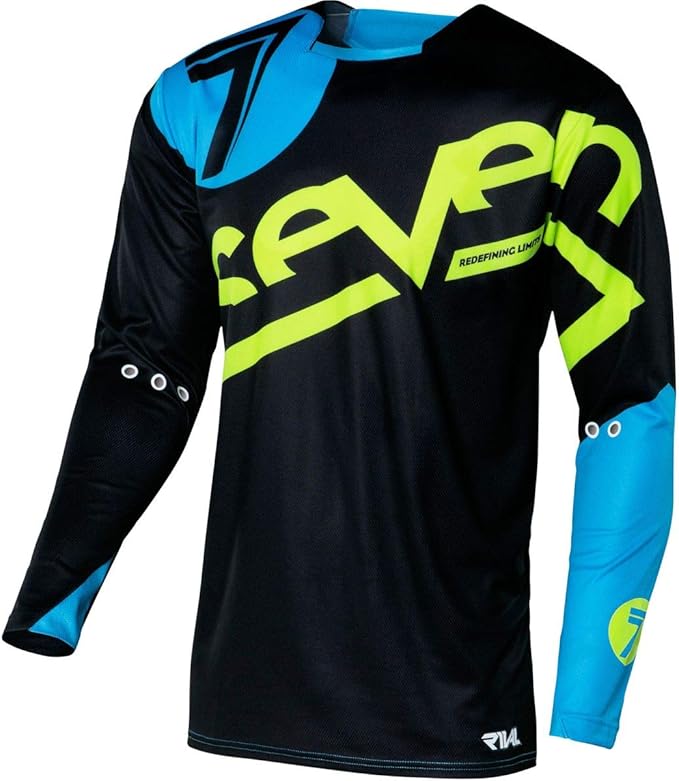 Amazon.com: Seven 2016 Rival Jersey - Zone (Large) (Cyan/Black): Automotive