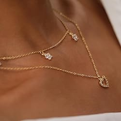 WFYOU Gold Heart Necklace for Women Dainty Tiny 14k