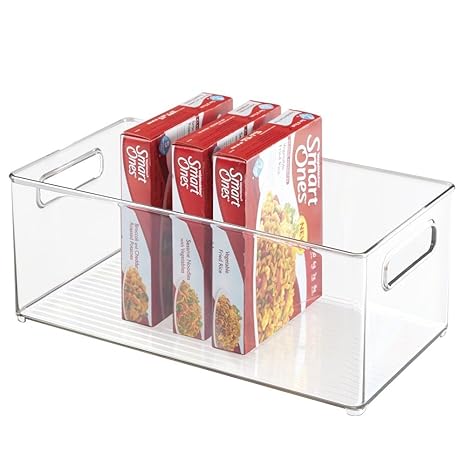 mDesign Aufbewahrungsbox transparent – ideal zur Küchen Ablage, im Küchenschrank oder als Kühlschrankbox