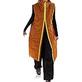 Cicy Bell Womens Long Quilted Puffer Vest Lightweight Sleeveless Winter Jackets Side Slit Packable Coats
