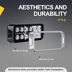 Agrieyes 2 in 1 Amber Strobe Lights, with Red