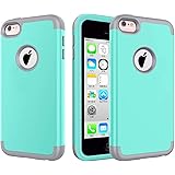 J.west 5C Case, iPhone 5C Case. Full Body Hybrid Hard PC and Soft Silicone 3-Layer Combo Shockproof Hard Case Cover for iPhon