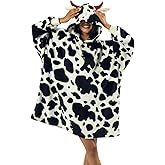 Bioworld Cow White Oversized Hoodie Wearable Blanket-OSFA