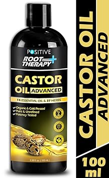 Positive Root Therapy Plus Advanced Castor Oil for Hair | Hair Fall Control | Infused with 37 Herbs and 14 Oil