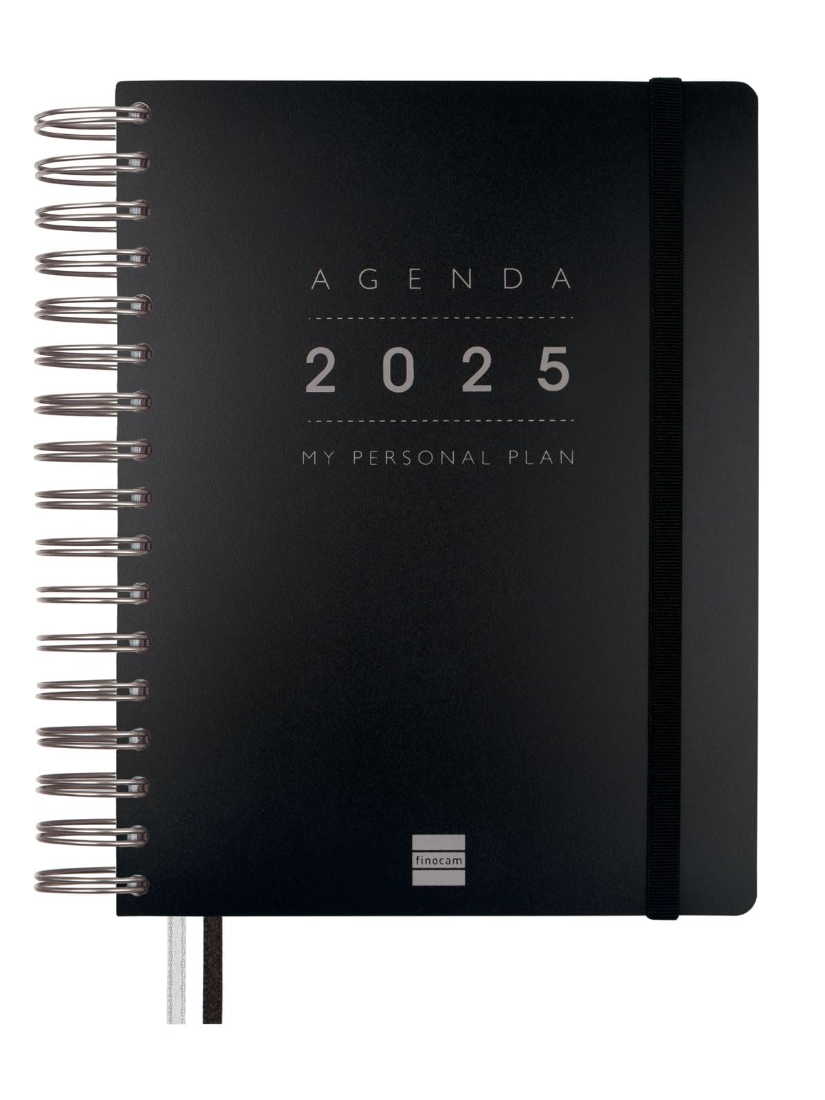 Finocam - Tempus 2025 Agenda 1 Day Page January 2025 - December 2025 (12 months) Black Spanish