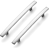 Ravinte 5 Pack Curved Cabinet Pulls Brushed Nickel Kitchen Cupboard Arch Handles Cabinet Pulls,7-1/4 Inch Length,5 Inch Hole 