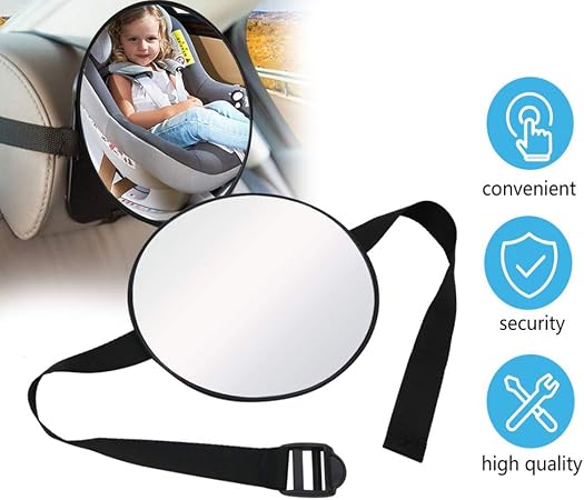Amazon Fr Bebe Backseat Miroir Pour Voiture Voiture De Securite Siege Arriere Miroir Pour Bebe Face Incassable D Accessoires Essentiels De Sieges D Auto