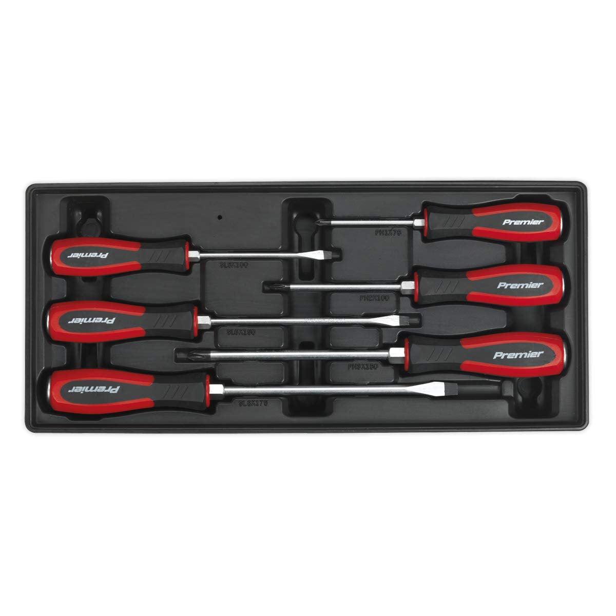 Sealey Tbt29 Tool Tray with Hammer-Thru Screwdriver Set 6Pc