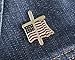 American Flag with Religious Cross Lapel Pin (1 Pin)
