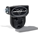 Armordillo FD Series 5" Foldable Rear Hitch Step|Compatible for Class 3 Trailer Hitch 2" Receiver|Hitch Step Bar|Folding Fold-Up Rear Step|8724545|Matte Black|Steel|Universal