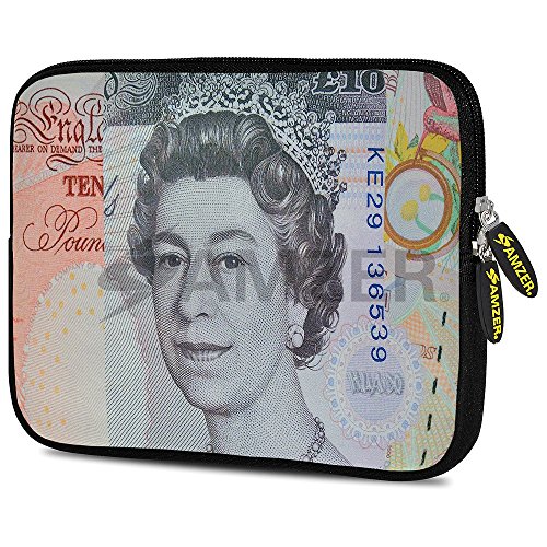 Amzer 7.9-10.5 Inches Designer Neoprene Sleeve Case for iPad/Tablet/e-Reader and Notebooks, Pound Sterling Note (AMZ5273105)