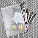 JPSOR 16pcs Black Zipper File Bags,Zipper Pouch 8 Sizes, for Office and Travel Organization