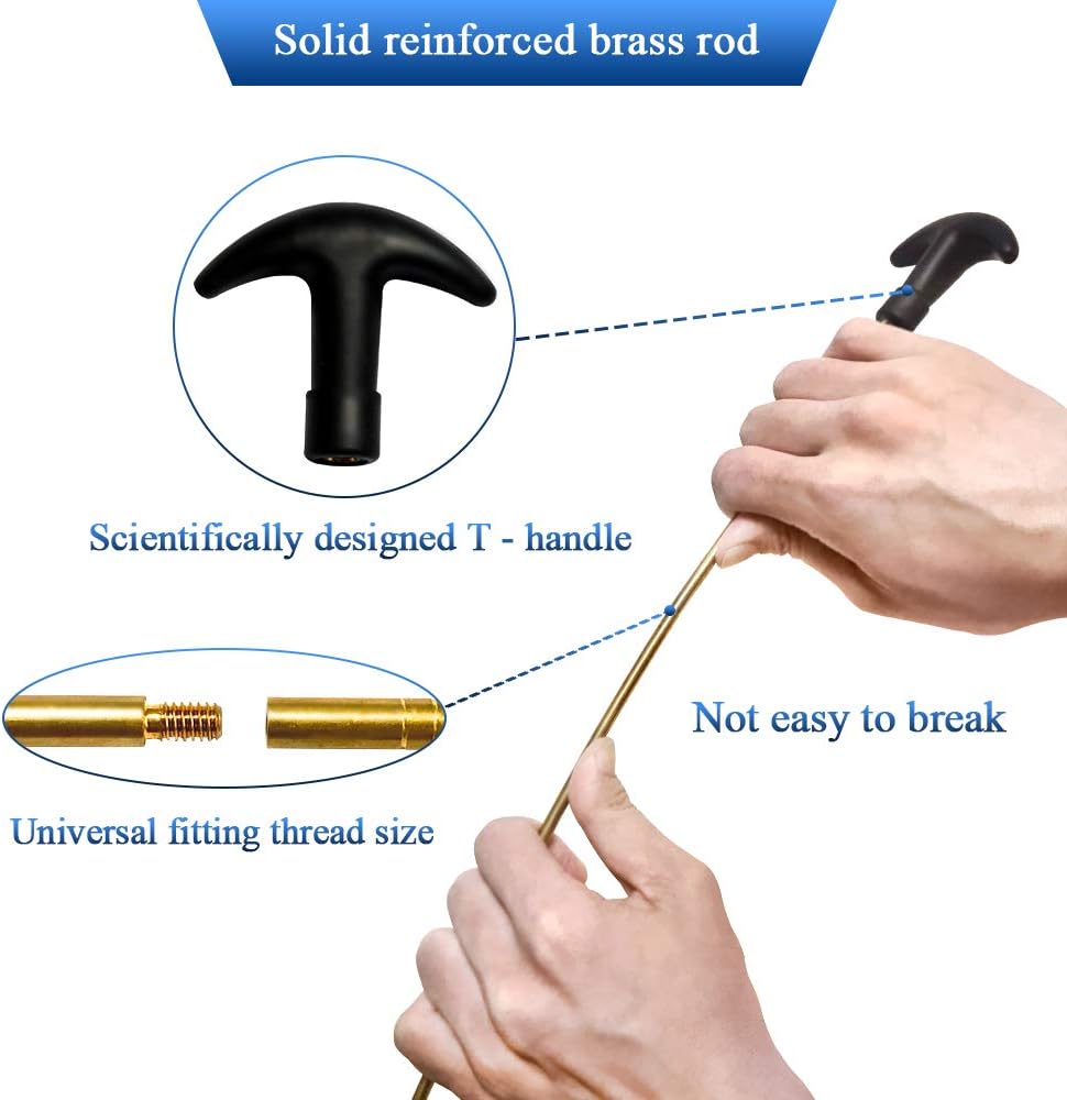 WEREWOLVES Universal Handgun Cleaning Kit for .22 .357/.38/9mm .40 .45 Caliber Pistol with Cotton mop, Bronze Bore Brush, Brass Jag, Brass Slotted Tips, Nylon Brushes : Sports & Outdoors